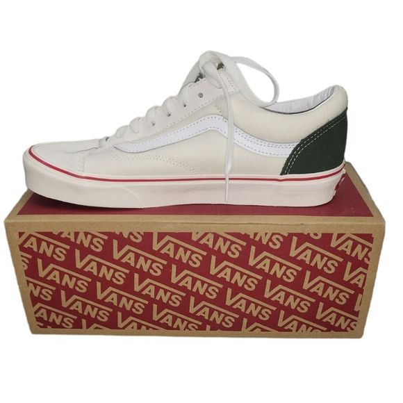 VANS Marshmallow/Kombu Green "Style 36" (Retro Sport) Sneakers Size 8 Mens - Picture 5 of 12